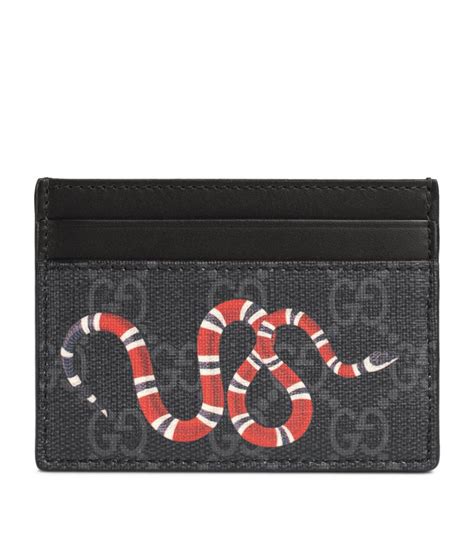 gucci cardholder snake black supreme|Gucci kingsnake card holders.